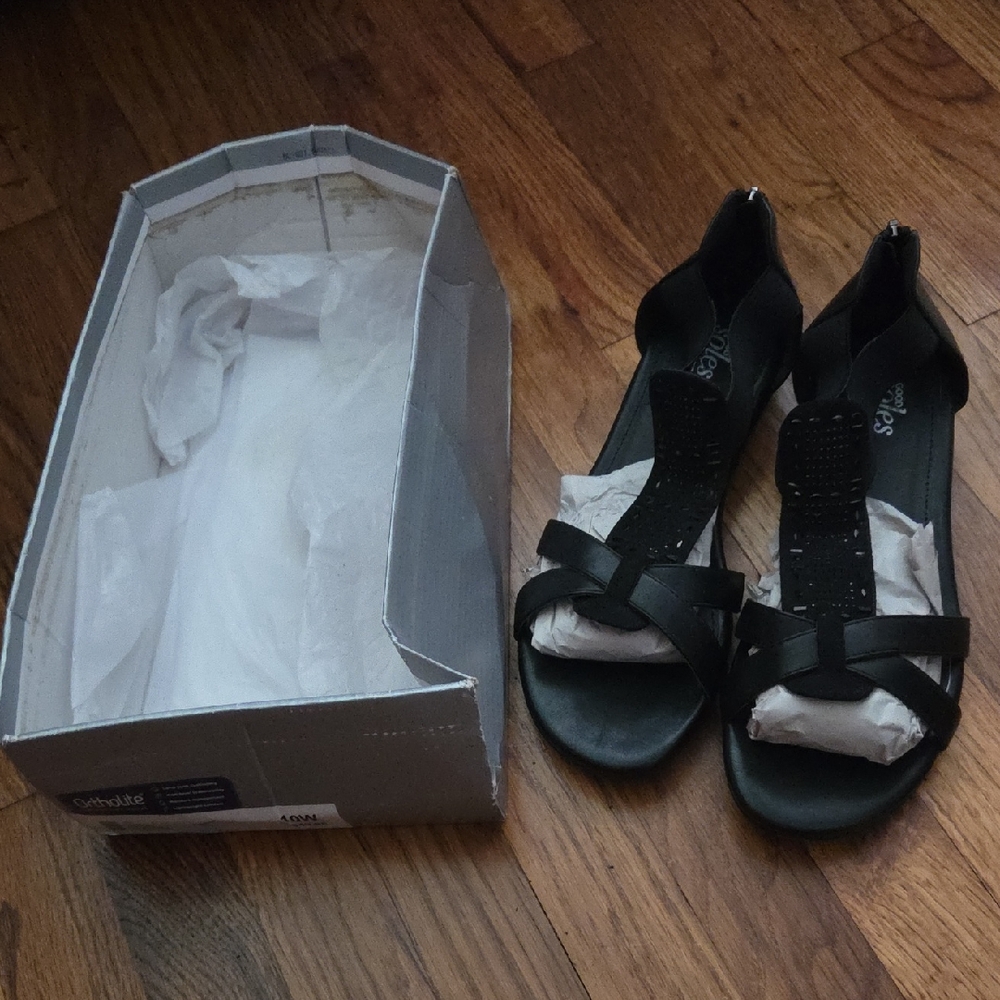 Catherines Elegant Black Sandals 10W NIB (No Lid) - Picture 6 of 13